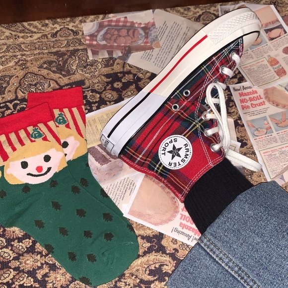 Christmas color canvas shoes, - Picture 6 of 6